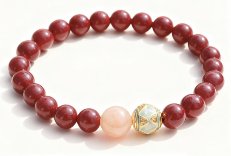 Peach Blossom Charm • Single Strand 6mm