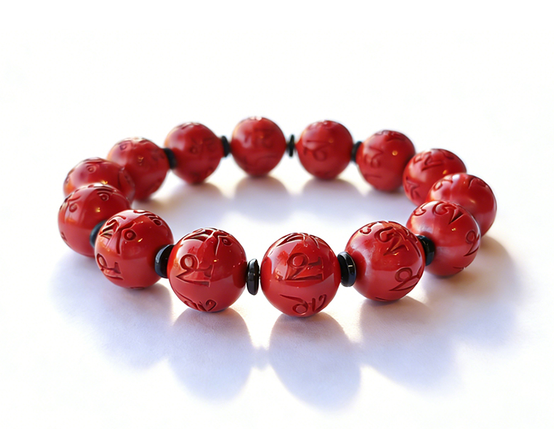 Six Syllable Mantra Round Bead Bracelet
